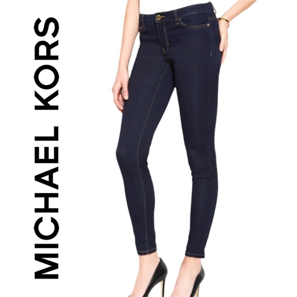 Michael Kors Denim - Michael Kors Izzy Skinny Mid Rise Dark Wash Jeans